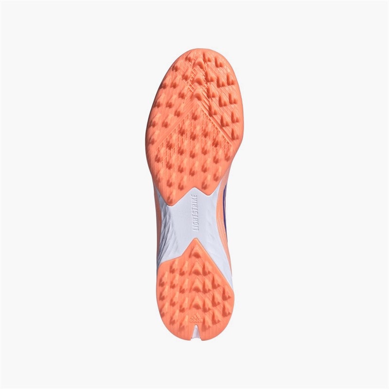 adidas Mens F50 Pro Laceless Coral Blaze Pack TF Astro Turf Football Boots Beam Orange/Lucid Blue /Cloud White Beam Orange/Lucid Blue/Cloud White - Image 2