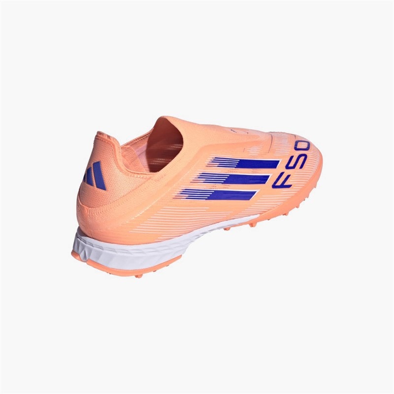 adidas Mens F50 Pro Laceless Coral Blaze Pack TF Astro Turf Football Boots Beam Orange/Lucid Blue /Cloud White Beam Orange/Lucid Blue/Cloud White - Image 3