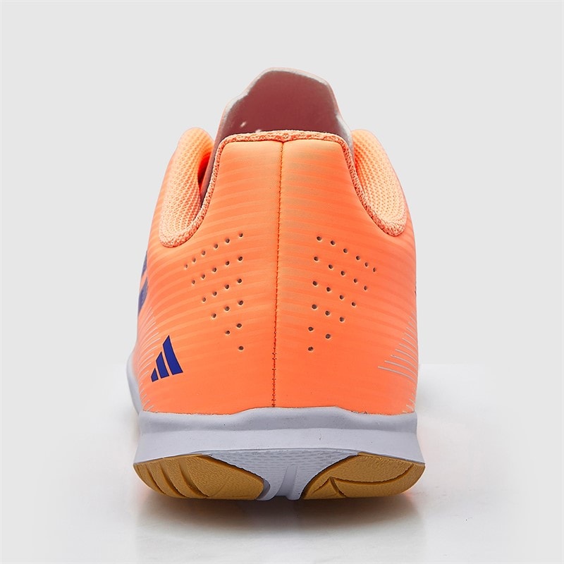 adidas Junior F50 Club Coral Blaze Pack IN Indoor Football Boots Beam Orange/Lucid Blue /Cloud White Beam Orange/Lucid Blue/Cloud White - Image 4