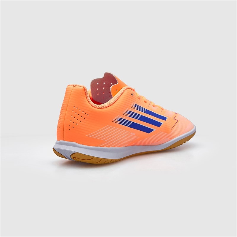 adidas Junior F50 Club Coral Blaze Pack IN Indoor Football Boots Beam Orange/Lucid Blue /Cloud White Beam Orange/Lucid Blue/Cloud White - Image 5