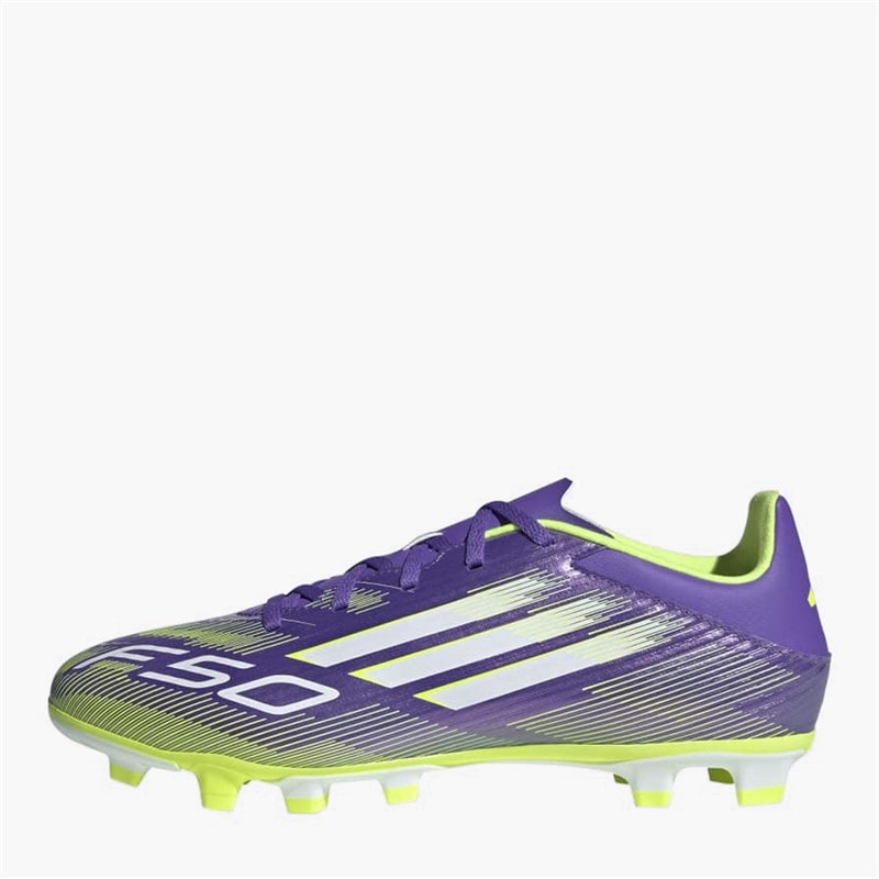adidas Mens F50 Club Radiant Blaze Pack FG/MG Firm/Multi Ground Football Boots Purple Rush/Cloud White/Lucid Lemon