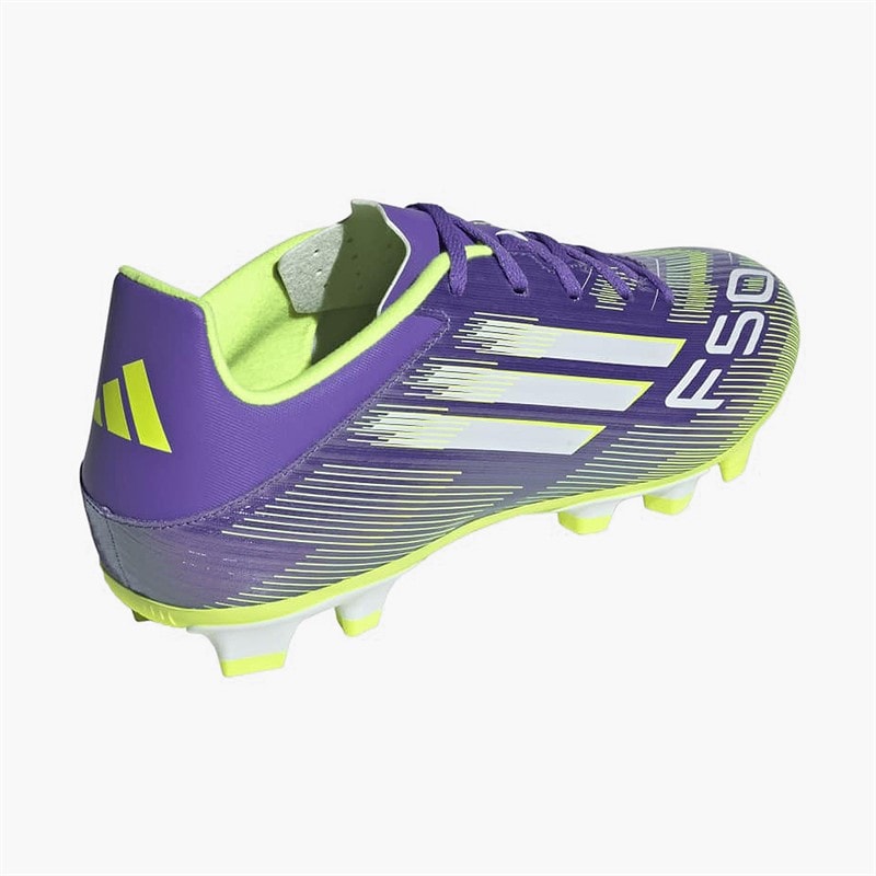 adidas Mens F50 Club Radiant Blaze Pack FG/MG Firm/Multi Ground Football Boots Purple Rush/Cloud White/Lucid Lemon - Image 3