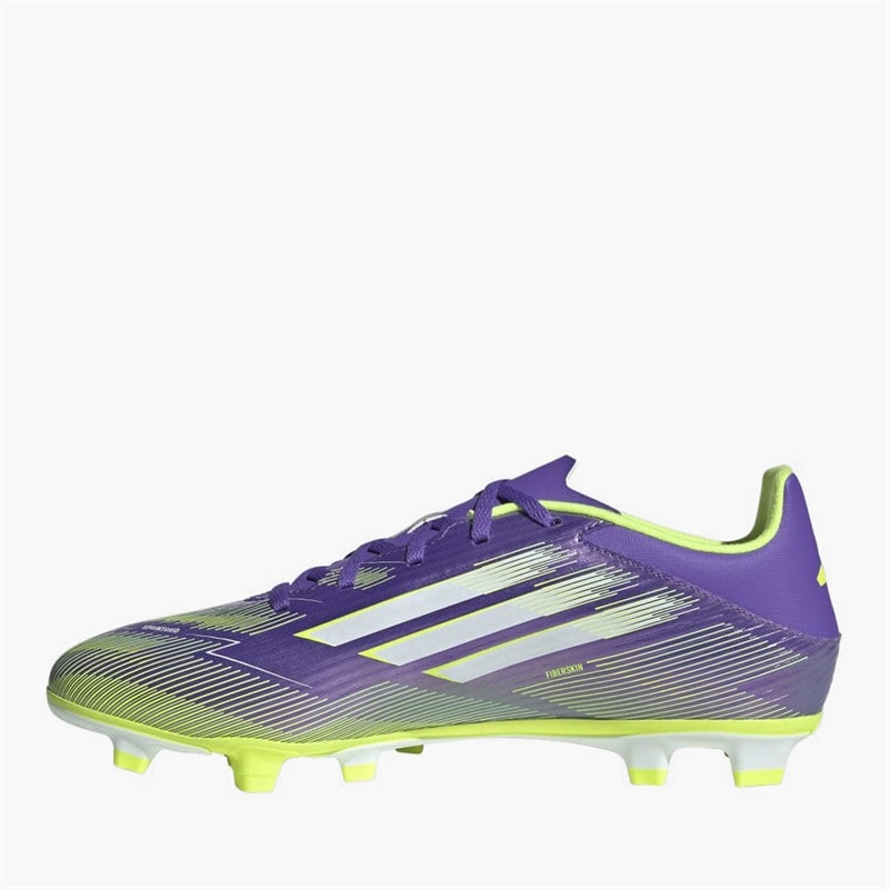 adidas Mens F50 Club Radiant Blaze Pack FG/MG Firm/Multi Ground Football Boots Purple Rush/Cloud White/Lucid Lemon - Image 5