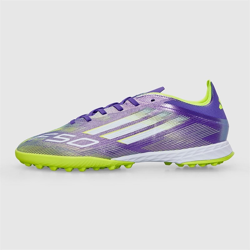adidas Mens F50 Pro Radiant Blaze Pack TF Astro Turf Football Boots Purple Rush/Cloud White/Lucid Lemon - Image 2