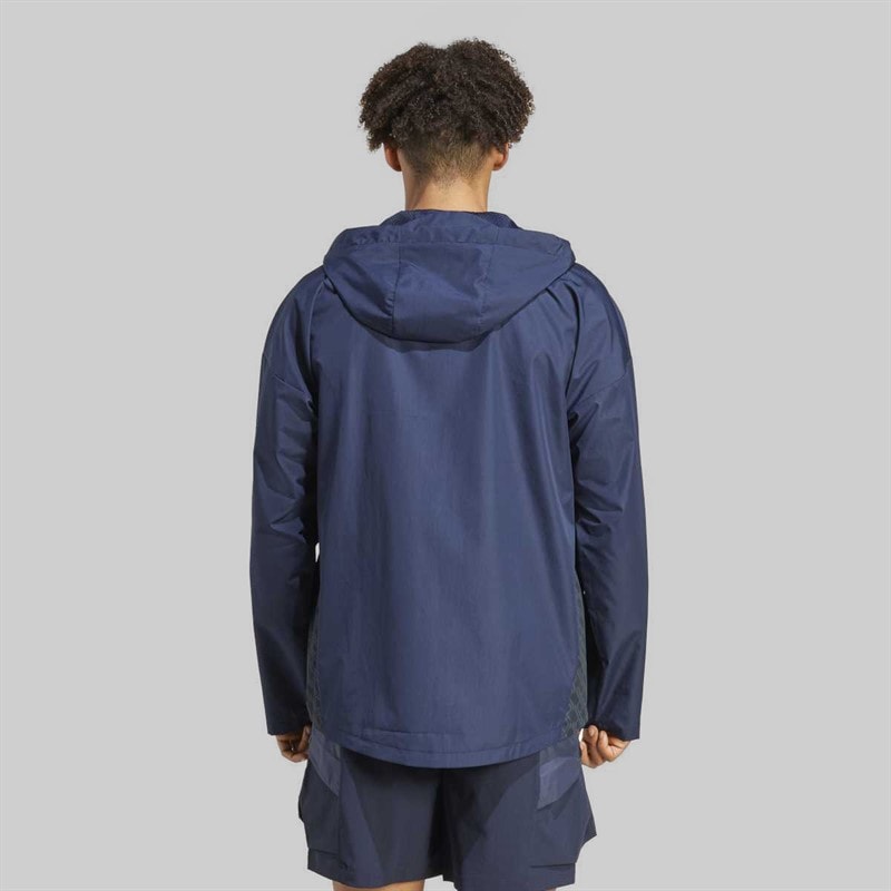 adidas Mens JFC Juventus Seasonal Half Zip Windbreaker Legand Ink - Image 3
