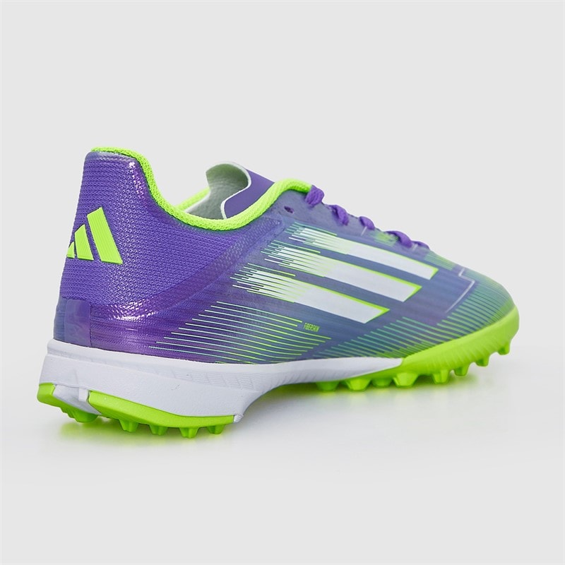 adidas Junior F50 League Radiant Blaze Pack TF Astro Turf Football Boots Purple Rush/Cloud White/Lucid Lemon - Image 5