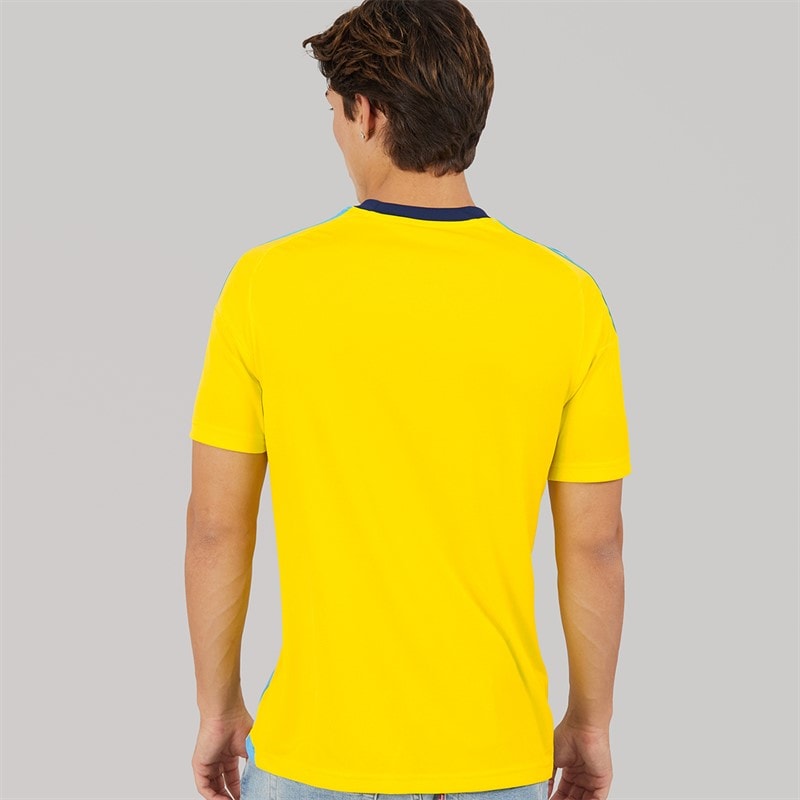 adidas Mens SVFF Sweden 2024 Home Fan Jersey Bright Yellow - Image 2