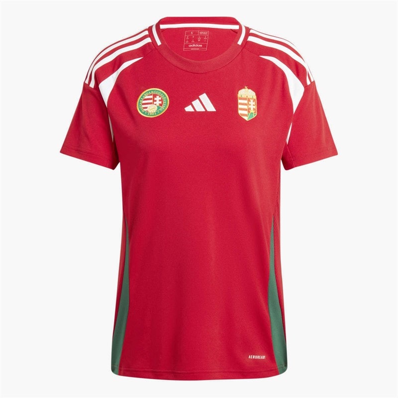 adidas Womens HFF Hungarian FF Home Jersey Team Victory Red/White/Collegiate Green