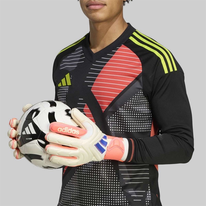 adidas Copa Pro Promo PC Goalkeeper Gloves Off White/Lucid Blue/Signal Coral - Image 3