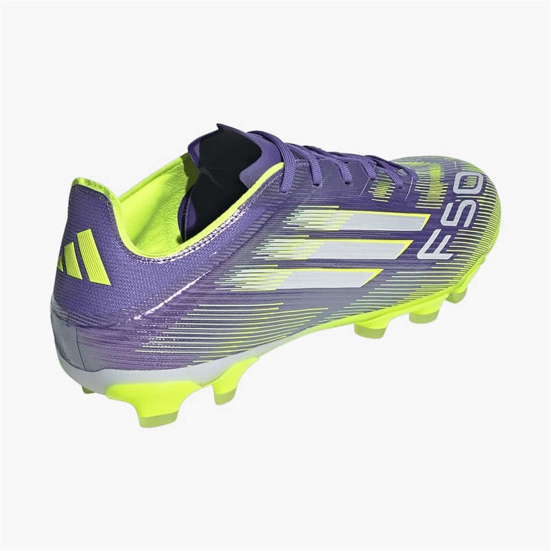 adidas Mens F50 Pro Radiant Blaze Pack MG Multi Ground Football Boots Purple Rush/Cloud White/Lucid Lemon - Image 3