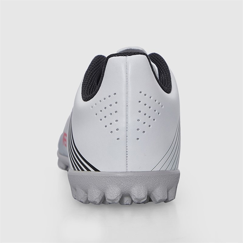 adidas Junior F50 Messi Club Prestig10 TF Astro Turf Football Boots Cloud White/Lucid Red/Silver Metallic - Image 4