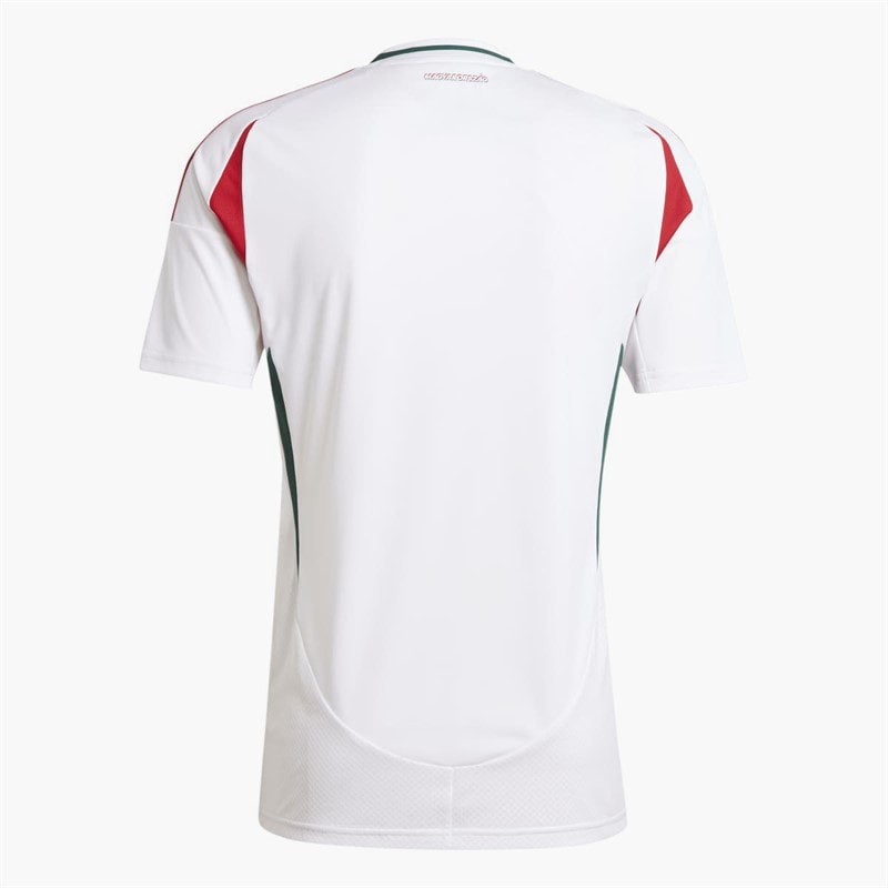 adidas Mens HFF Hungarian FF Away Jersey White/Collegiate Green/Team Victory Red - Image 2