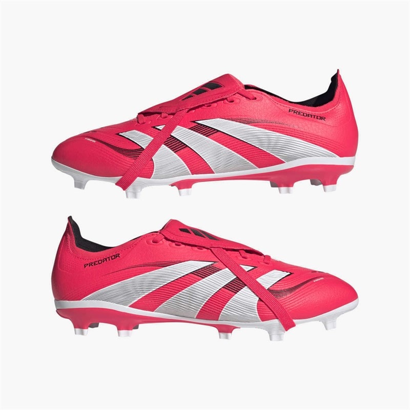 adidas Mens Predator League Fold-Over Tongue FG Firm/Multi Ground Football Boots Lucid Red/Cloud White/Core Black