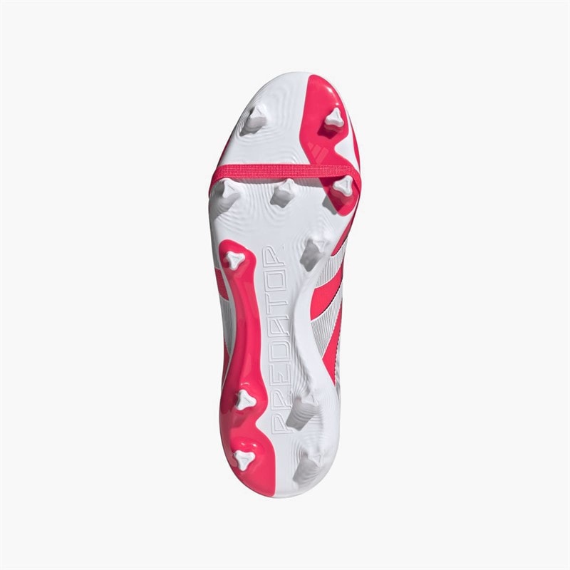 adidas Mens Predator League Fold-Over Tongue FG Firm/Multi Ground Football Boots Lucid Red/Cloud White/Core Black - Image 2