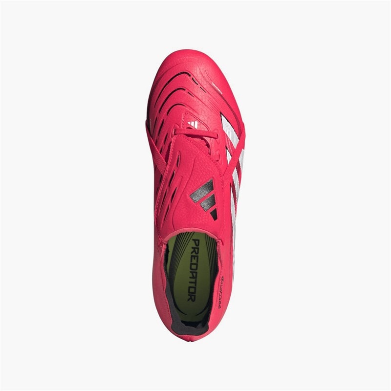 adidas Mens Predator League Fold-Over Tongue FG Firm/Multi Ground Football Boots Lucid Red/Cloud White/Core Black - Image 4
