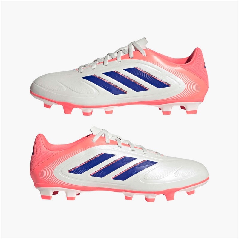 adidas Mens Copa Pure 3 Club Coral Blaze Pack FG/MG Firm/Multi Ground Football Boots Off White/Lucid Blue/Signal Coral