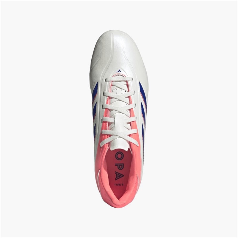 adidas Mens Copa Pure 3 Club Coral Blaze Pack FG/MG Firm/Multi Ground Football Boots Off White/Lucid Blue/Signal Coral - Image 4