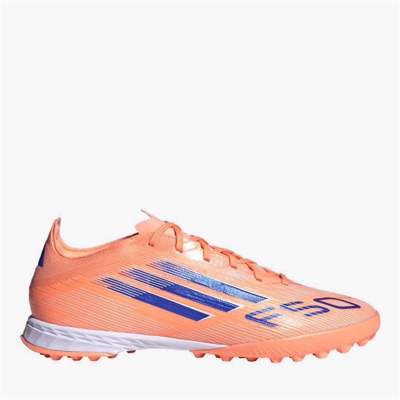 adidas Mens F50 Pro Coral Blaze Pack TF Astro Turf Football Boots Beam Orange/Lucid Blue /Cloud White Beam Orange/Lucid Blue/Cloud White