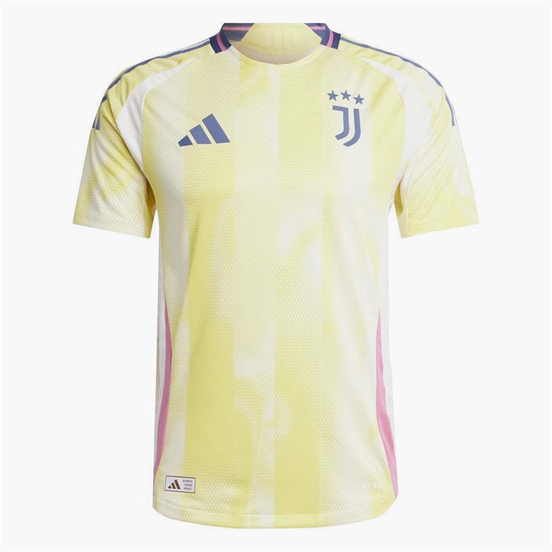adidas Mens JFC Juventus 24/25 Authentic Away Jersey Pure Sulfur - Image 1