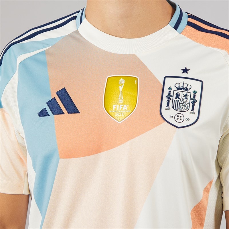adidas Mens FEF Spain 2025 (Womens Team) Away Jersey Cream White - Image 3