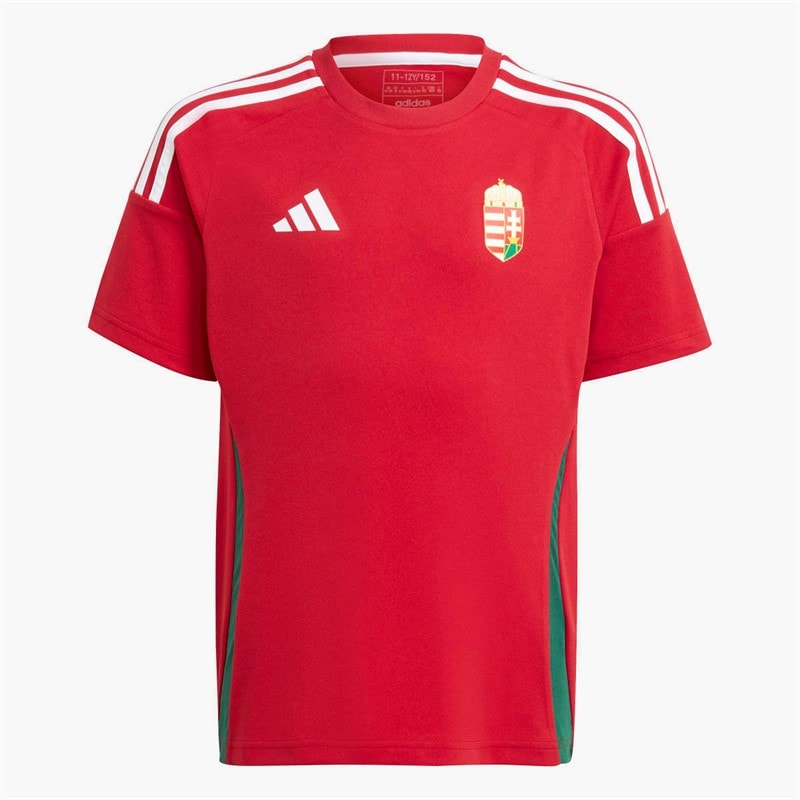adidas Junior HFF Hungary 2024 Home Fan Jersey Team Victory Red/Collegiate Green