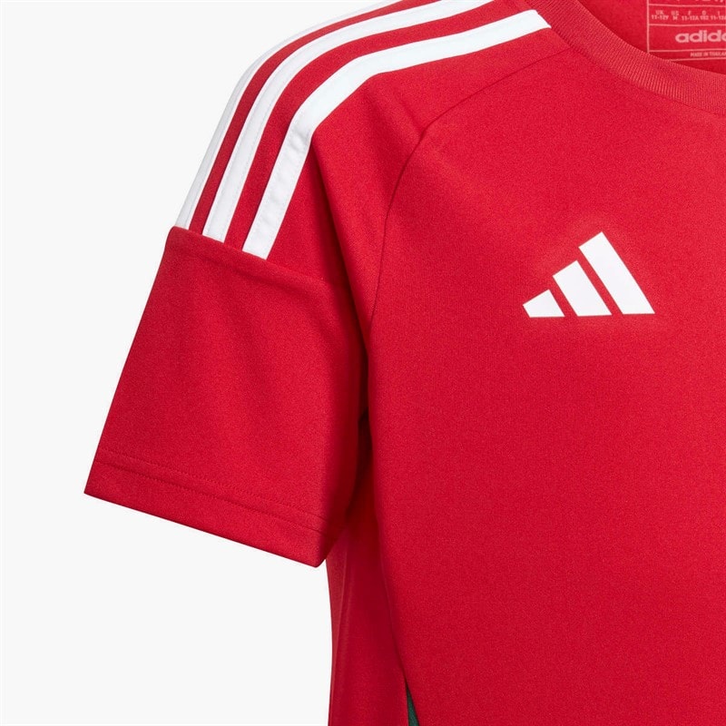 adidas Junior HFF Hungary 2024 Home Fan Jersey Team Victory Red/Collegiate Green - Image 4