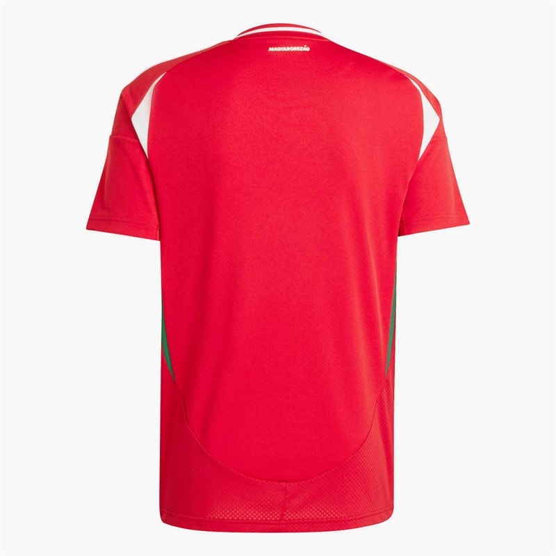 adidas Mens HFF Hungarian FF Home Jersey Team Victory Red/White/Collegiate Green - Image 2