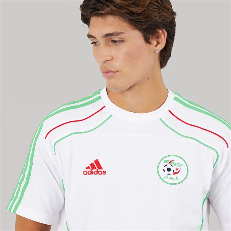 adidas Mens FAF Algeria T-Shirt White - Image 3