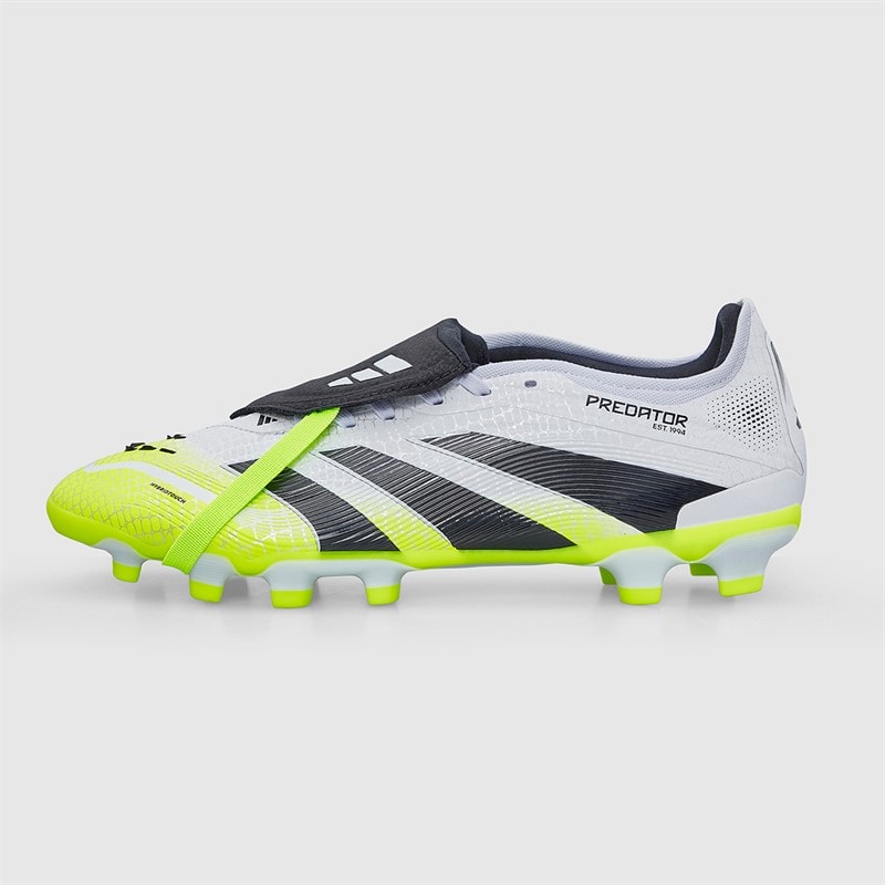 adidas Mens Predator Pro Fold-Over Tongue Radiant Blaze Pack MG Multi Ground Football Boots Cloud White/Core Black/Lucid Lemon - Image 2