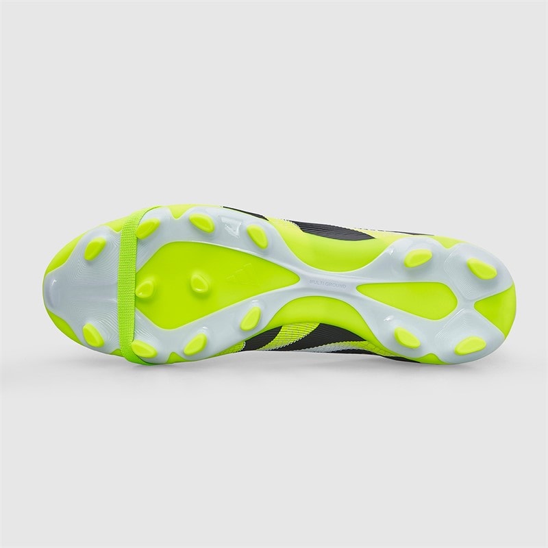 adidas Mens Predator Pro Fold-Over Tongue Radiant Blaze Pack MG Multi Ground Football Boots Cloud White/Core Black/Lucid Lemon - Image 3