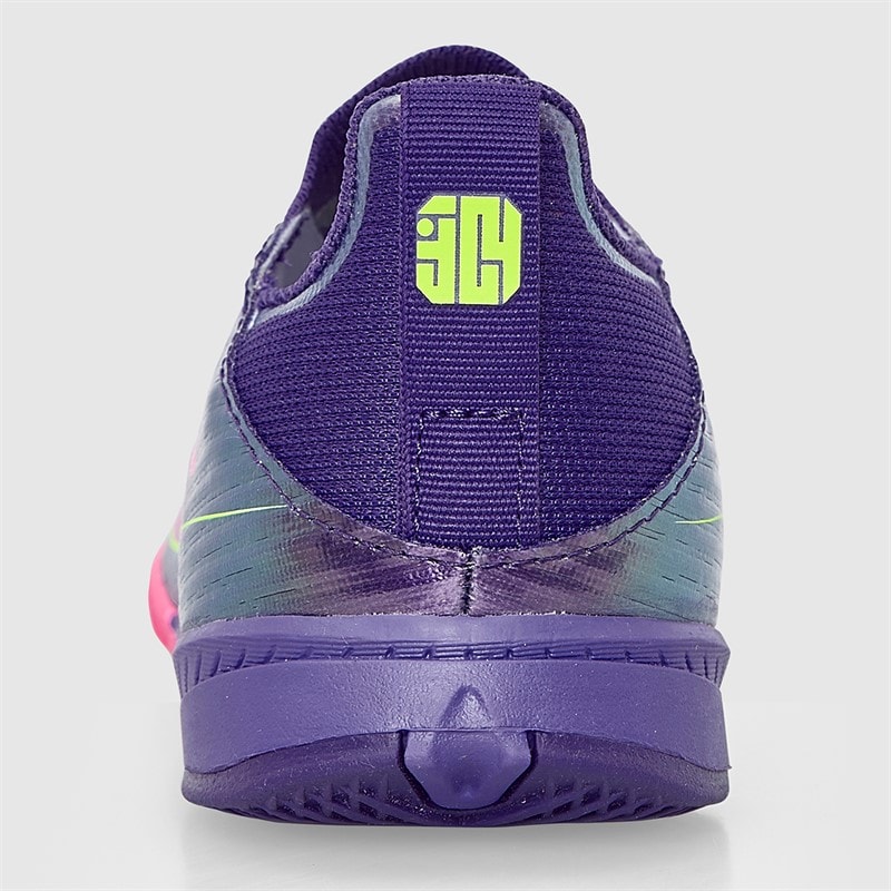 adidas Junior F50 League Laceless Lamine Yamal IN Indoor Football Boots Unity Purple/Footwear White/Lucid Lemon - Image 4