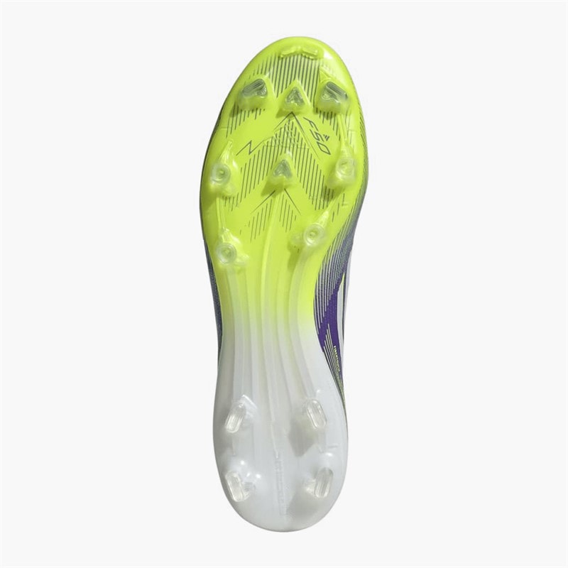 adidas Mens F50 Pro Radiant Blaze Pack FG Firm Ground Football Boots Purple Rush/Cloud White/Lucid Lemon - Image 2