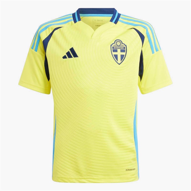 adidas Kids SVFF Sweden 2024 Home Jersey Bright Yellow
