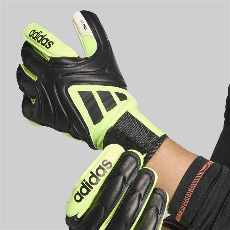 adidas Copa League Goalkeeper Gloves Black/Black/Lucid Lemon - Image 2