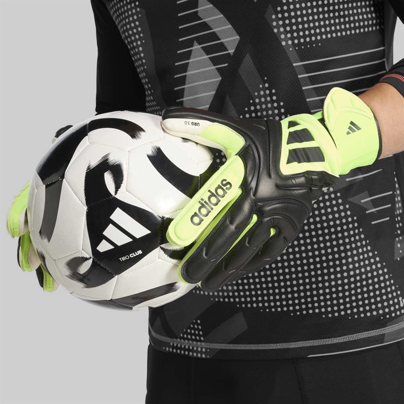 adidas Copa League Goalkeeper Gloves Black/Black/Lucid Lemon - Image 3