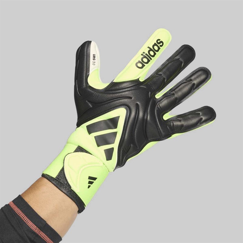 adidas Copa League Goalkeeper Gloves Black/Black/Lucid Lemon - Image 4