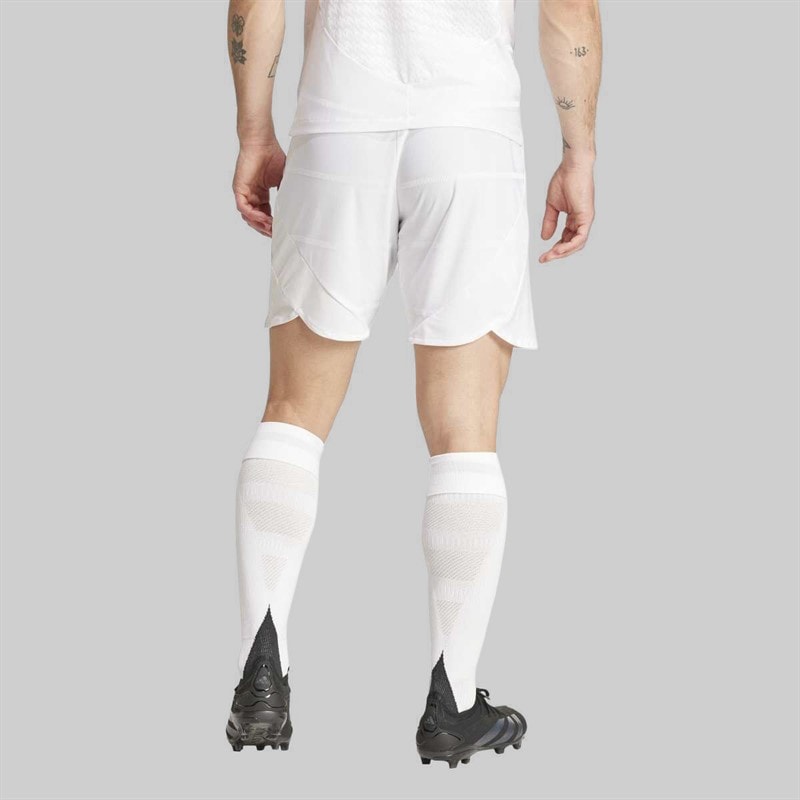 adidas Mens RMCF Real Madrid 24/25 Authentic Home Shorts White - Image 2