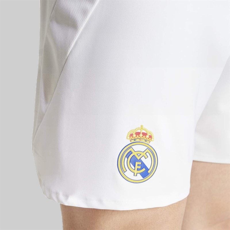 adidas Mens RMCF Real Madrid 24/25 Authentic Home Shorts White - Image 3