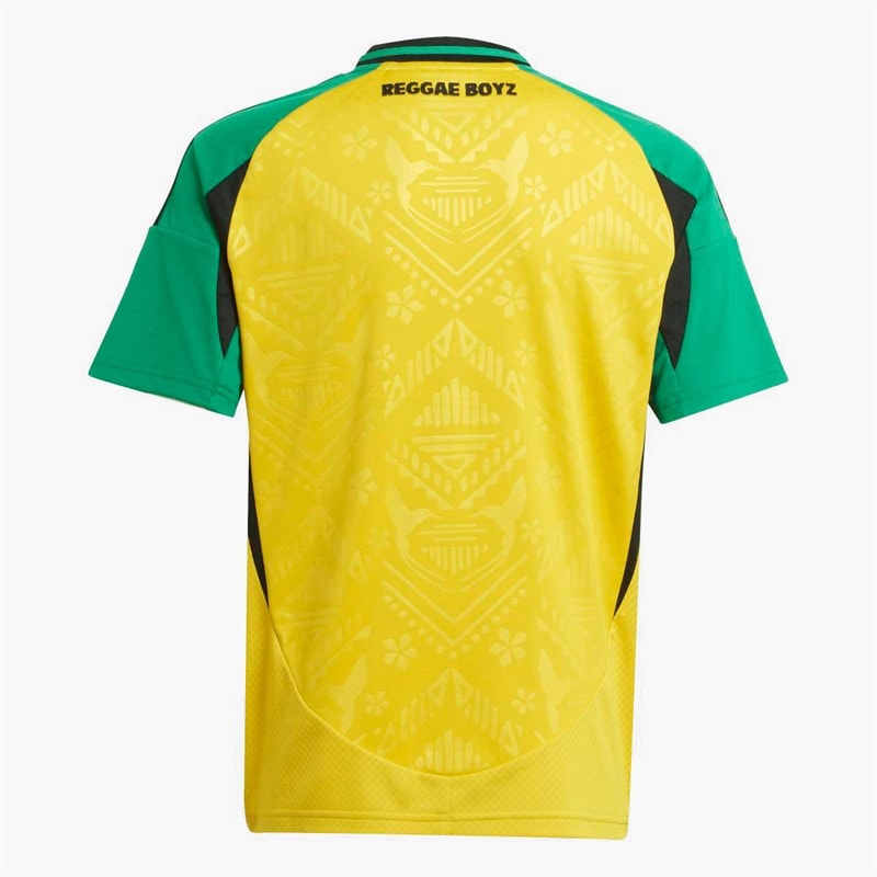 adidas Junior JFF Jamaica 2024 Home Jersey Hazy Yellow - Image 2