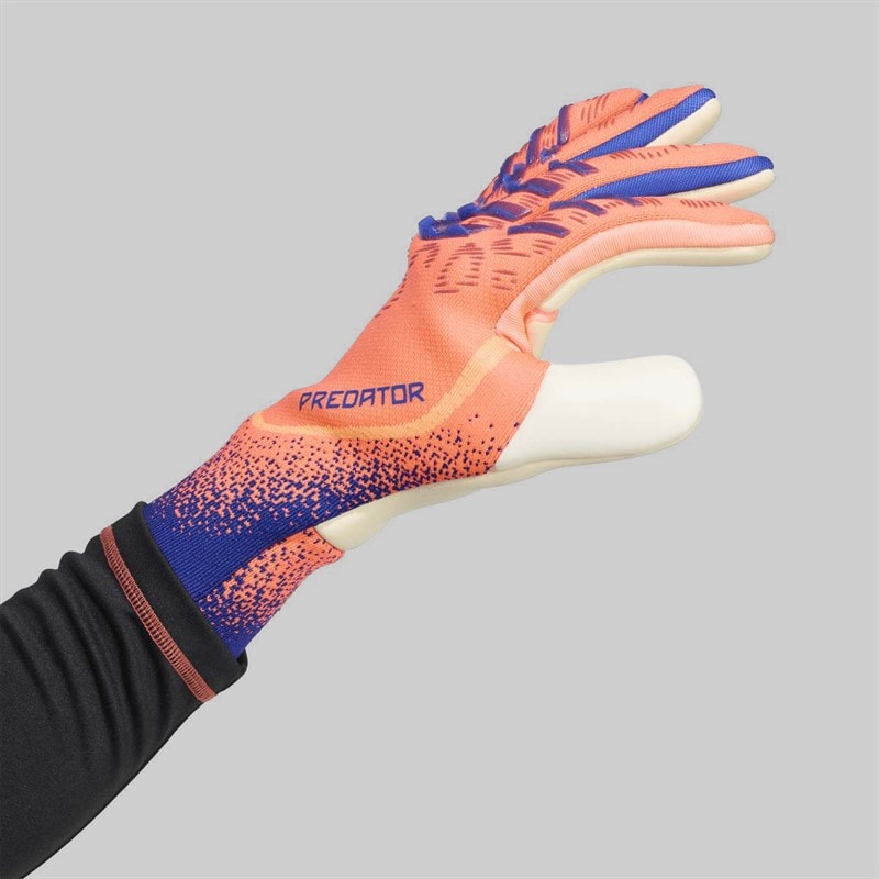 adidas Predator Pro Promo PC Goalkeeper Gloves Signal Coral/White/Lucid Blue - Image 3