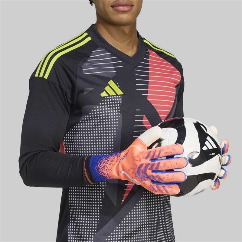 adidas Predator Pro Promo PC Goalkeeper Gloves Signal Coral/White/Lucid Blue - Image 5