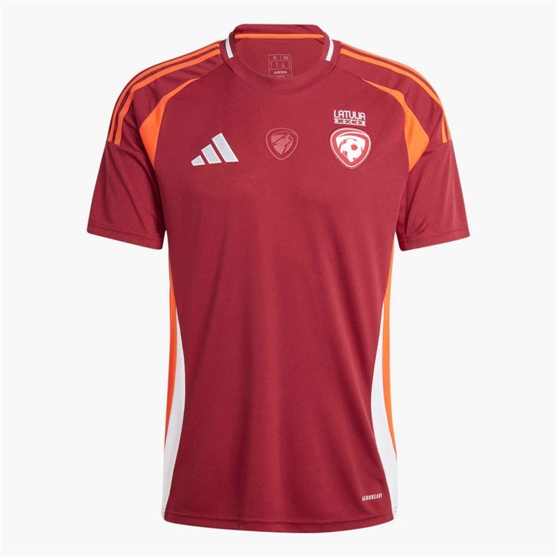 adidas Mens LFF Latvia Home Jersey Tech Copper Blue