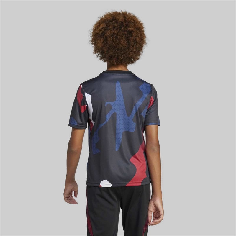 adidas Junior MUFC Manchester United 24/25 Pre Match Jersey Black/Mufc Red/Off White/Team Coll Burgundy - Image 2