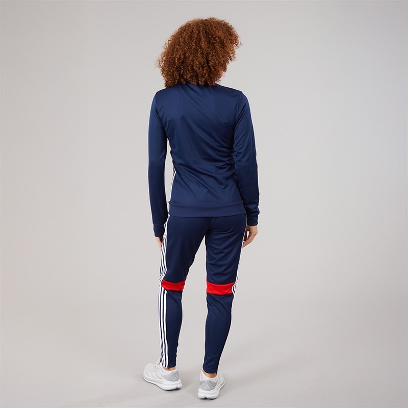 adidas Womens Tiro 25 Essentials Tracksuit Navy Blue/Red - Image 2