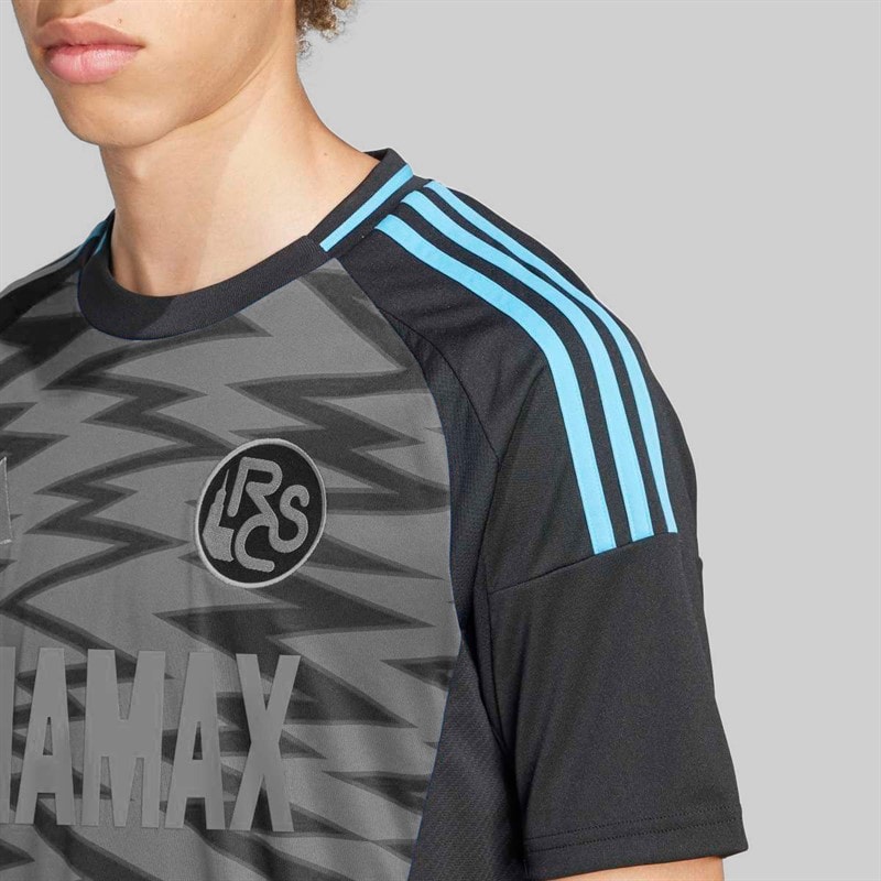 adidas Mens RSCA RC Strasbourg Third Jersey Royal Blue/Black - Image 3
