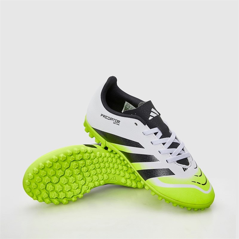 adidas Junior Predator Club Radiant Blaze Pack TF Astro Turf Football Boots Cloud White/Core Black/Lucid Lemon