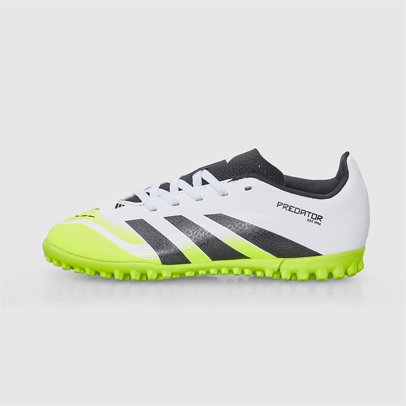 adidas Junior Predator Club Radiant Blaze Pack TF Astro Turf Football Boots Cloud White/Core Black/Lucid Lemon - Image 2