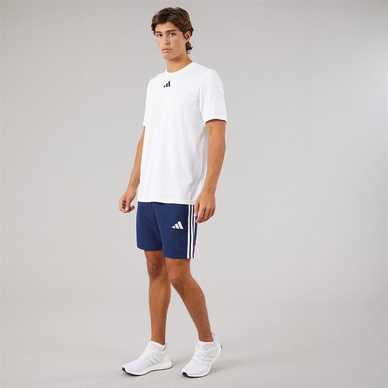 adidas Mens Tiro 25 Essentials Woven Shorts Navy Blue/Red - Image 4