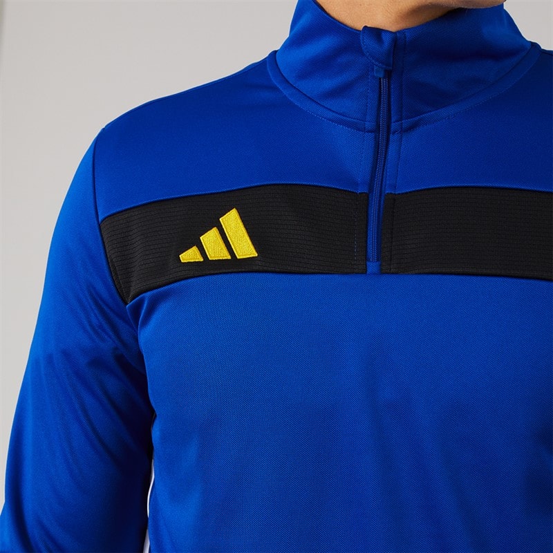 adidas Mens Tiro 25 Essentials Training Top Semi Semi Lucid Blue/Black/Cream Yellow - Image 3