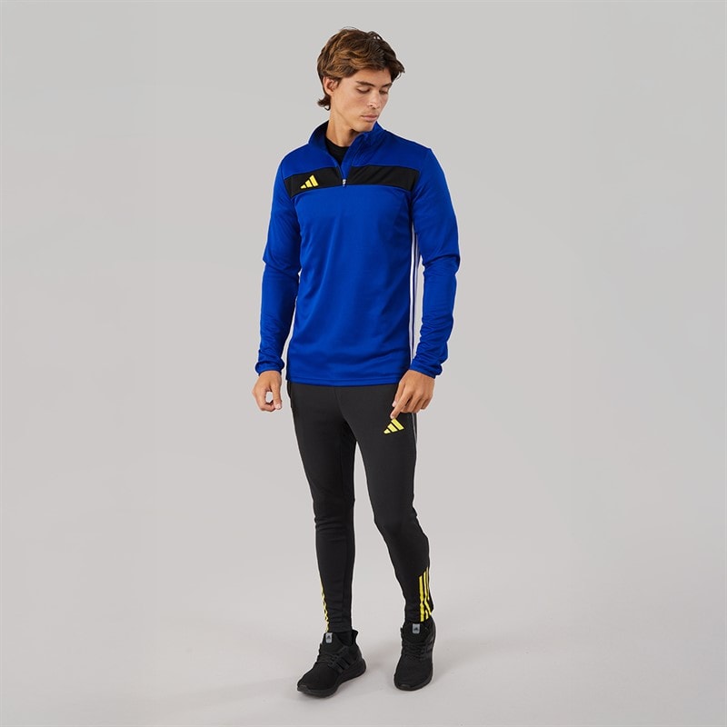 adidas Mens Tiro 25 Essentials Training Top Semi Semi Lucid Blue/Black/Cream Yellow - Image 4